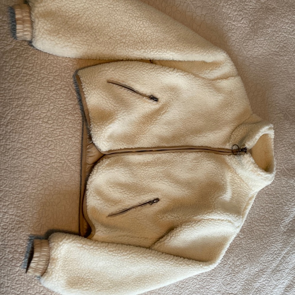 Urban Outfitters Cream Bomber Jacket